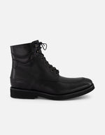 Botines +7 cm de altura negros piel para hombre con suela comfort
