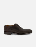 Oxford en piel florantik con grabado tipo tejus color marrón para hombre
