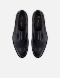 Mocasín slip on de piel color negro para hombre