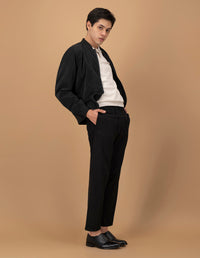 Mocasín slip on de piel color negro para hombre