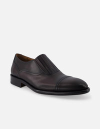 Mocasín slip on de piel color vino  hombre