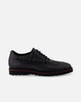 Blucher en piel napa y textil color negro para hombre