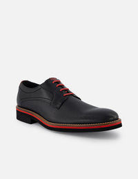 Blucher en piel napa picada color negro para hombre