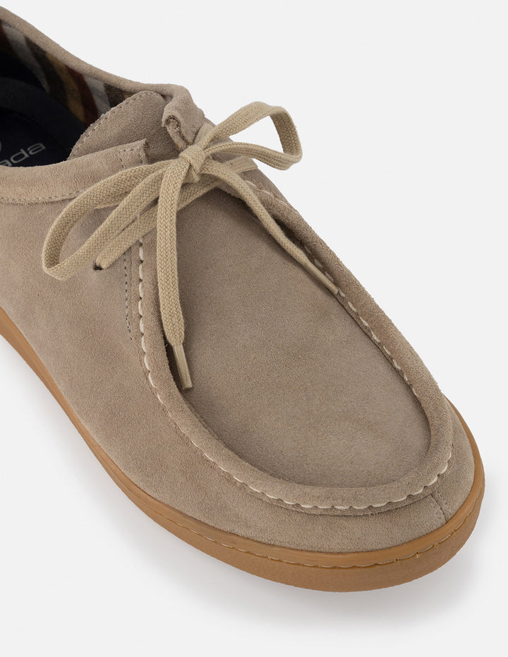 Wallabee en piel ante color beige para hombre