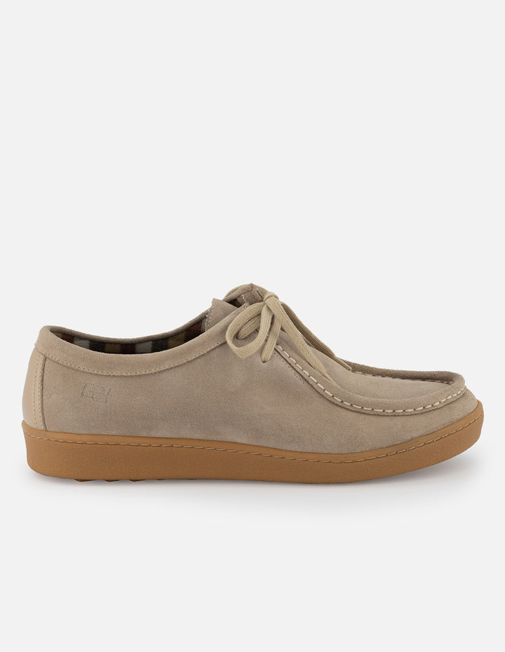 Wallabee en piel ante color beige para hombre