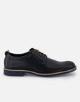 Blucher en piel napa picada color azul marino para hombre