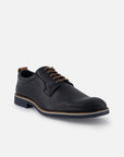 Blucher en piel napa picada color azul marino para hombre