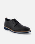 Blucher en piel napa picada color negro para hombre