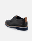 Blucher en piel napa picada color negro para hombre