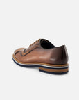 Oxford en piel napa color caoba para hombre