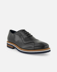 Oxford en piel napa color negro para hombre