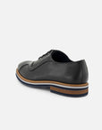 Oxford en piel napa color negro para hombre