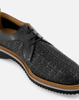 Blucher en piel napa trenzada color negro para hombre