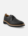 Blucher en piel napa trenzada color negro para hombre