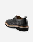 Blucher en piel napa trenzada color negro para hombre