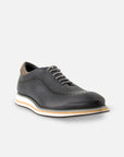 Oxford en piel napa color gris para hombre