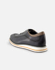 Oxford en piel napa color gris para hombre