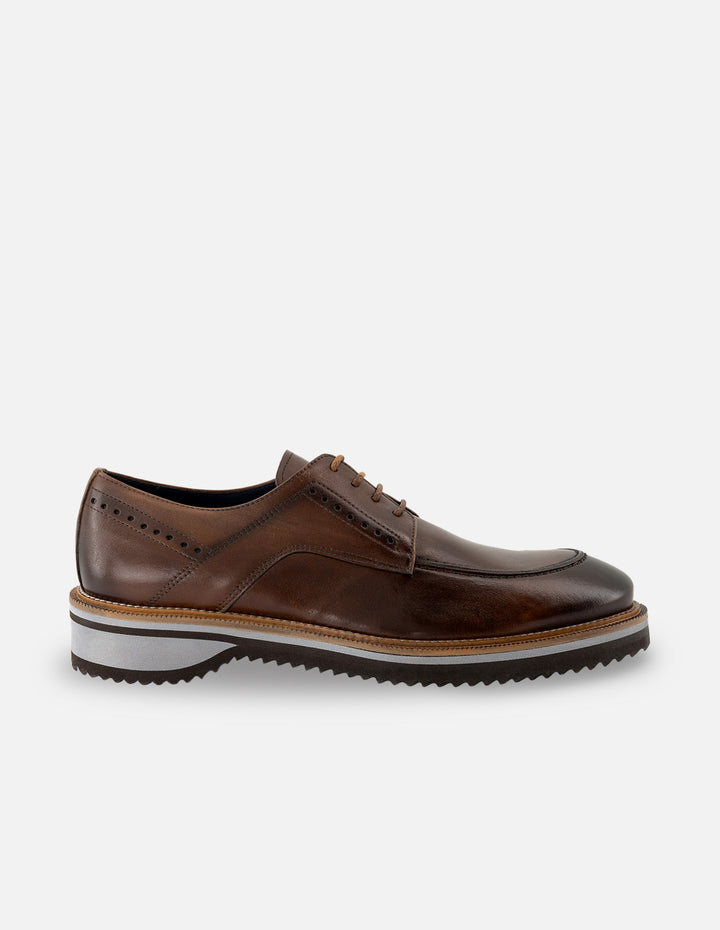 Blucher en piel napa color cuero para hombre