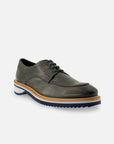 Blucher en piel napa color verde para hombre