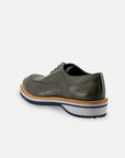 Blucher en piel napa color verde para hombre