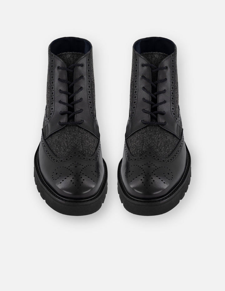 Botines negros para hombre con suela comfort light