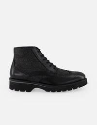Botines negros para hombre con suela comfort light
