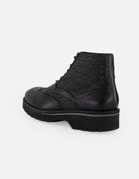 Botines negros para hombre con suela comfort light