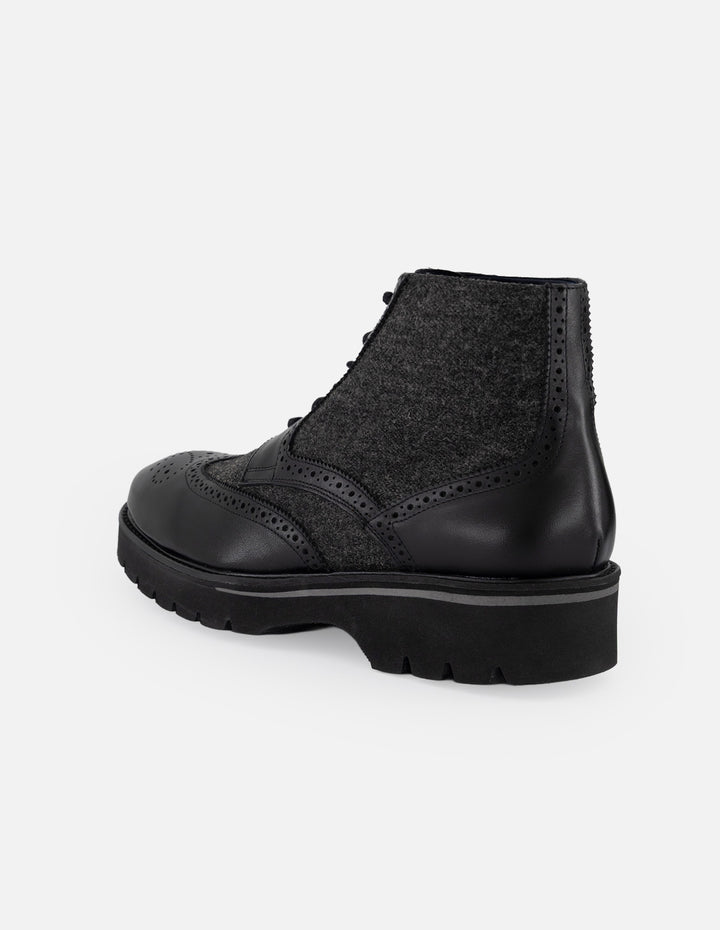 Botines negros para hombre con suela comfort light