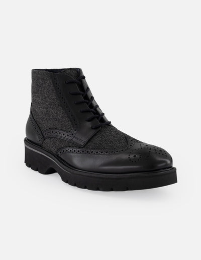 Botines negros para hombre con suela comfort light