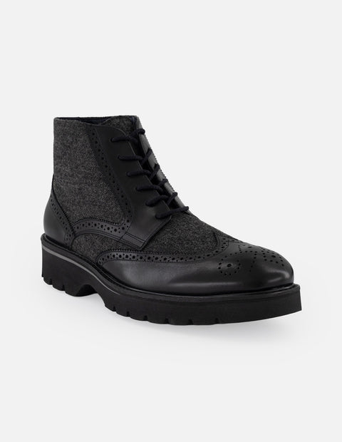 Botines negros para hombre con suela comfort light