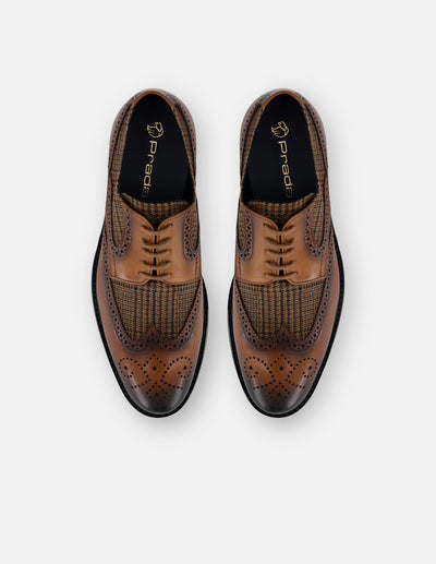 Zapato Blucher color cuero con suela comfort light para hombre