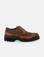 Zapato Blucher color cuero con suela comfort light para hombre