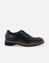 Zapato Inglés azul con detalle tricolor para hombre
