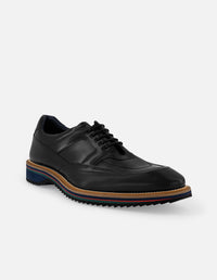 Zapato Inglés negro con detalle tricolor para hombre