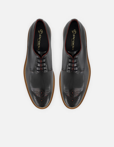 Zapato Blucher con picado María y suela multicolor para hombre