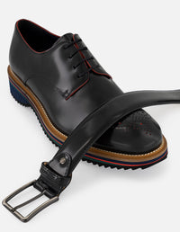 Zapato Blucher con picado María y suela multicolor para hombre