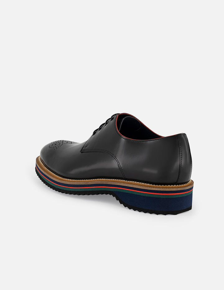 Zapato Blucher con picado María y suela multicolor para hombre