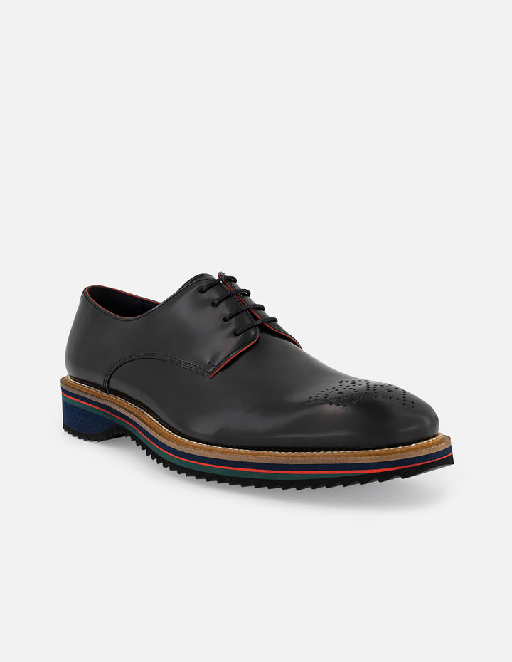 Zapato Blucher con picado María y suela multicolor para hombre