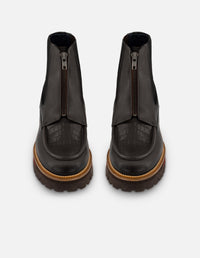 Botín Chelsea negro con grabado coco para hombre