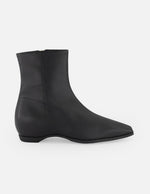Botines negro piel para mujer con cierre lateral visible