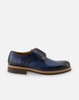 Blucher en piel napa grabada color azul para hombre