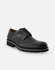 Blucher  en piel grabada color negro para hombre