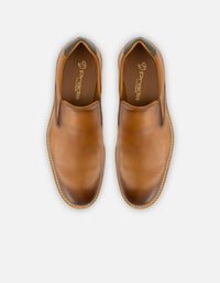 Mocasín en piel napa color cuero para hombre