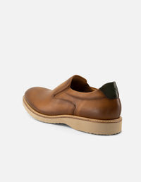Mocasín en piel napa color cuero para hombre