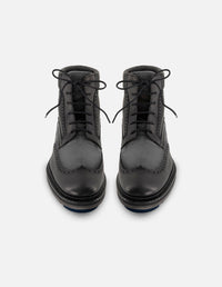 Botines gris en piel ante para hombre con detalles en picado