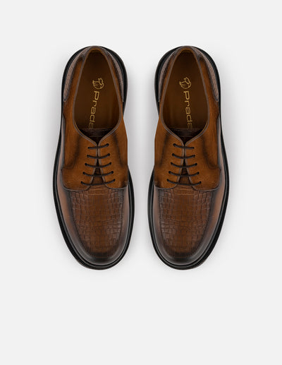 Zapato Blucher cuero piel para hombre suela dentada comfort light