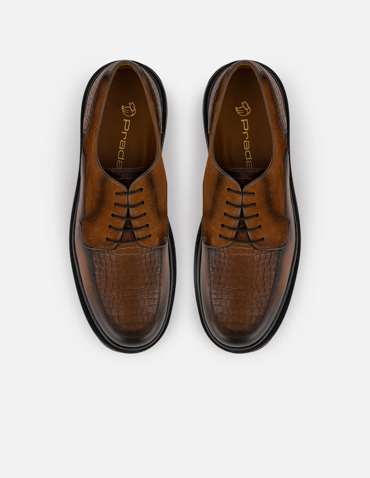 Zapato Blucher cuero piel para hombre suela dentada comfort light