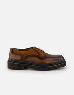 Zapato Blucher cuero piel para hombre suela dentada comfort light