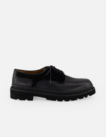Zapato Blucher negro piel para hombre suela dentada comfort light
