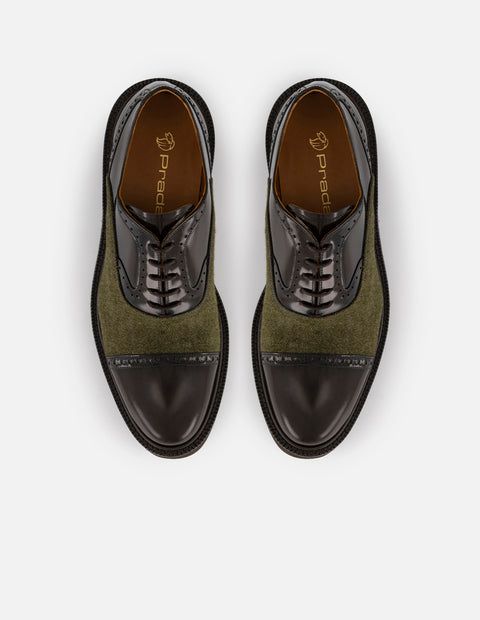 Zapato inglés café florantic para hombre con suela dentada